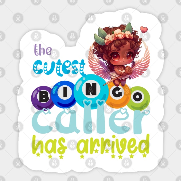 The Cutest Bingo Caller Has Arrived Valentine Chibi Girl Sticker by Soft Rain